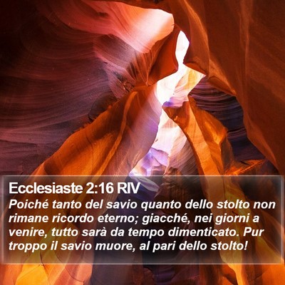 Ecclesiaste 2:16 RIV Bible Verse Image