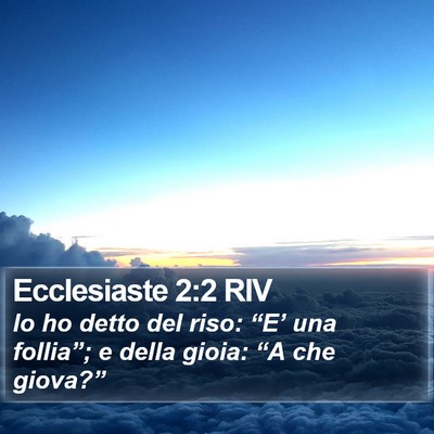 Ecclesiaste 2:2 RIV Bible Verse Image