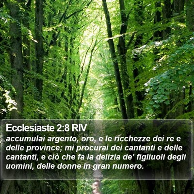 Ecclesiaste 2:8 RIV Bible Verse Image