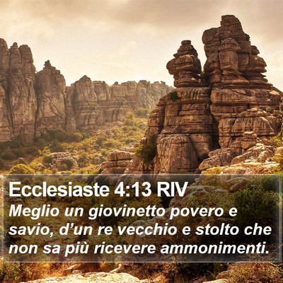 Ecclesiaste 4:13 RIV Bible Verse Image