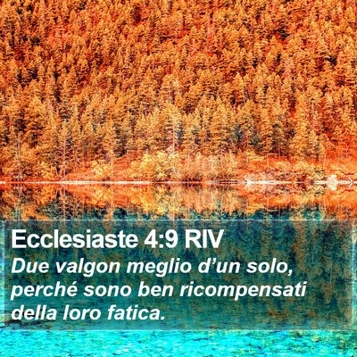 Ecclesiaste 4:9 RIV Bible Verse Image