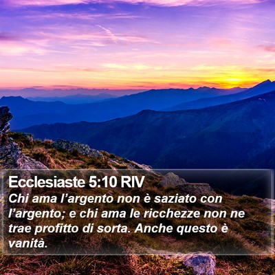 Ecclesiaste 5:10 RIV Bible Verse Image