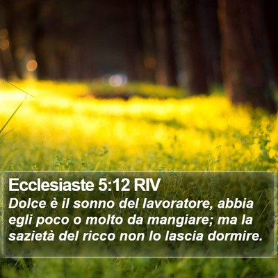 Ecclesiaste 5:12 RIV Bible Verse Image