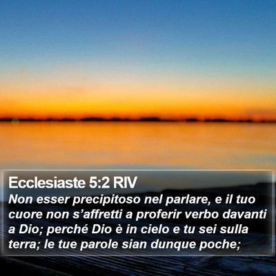 Ecclesiaste 5:2 RIV Bible Verse Image