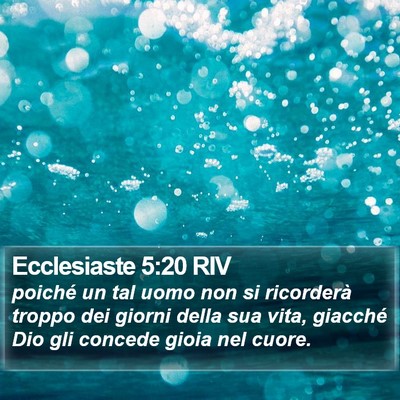 Ecclesiaste 5:20 RIV Bible Verse Image