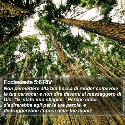Ecclesiaste 5:6 RIV Bible Verse Image