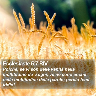 Ecclesiaste 5:7 RIV Bible Verse Image