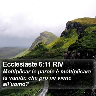 Ecclesiaste 6:11 RIV Bible Verse Image