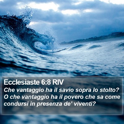 Ecclesiaste 6:8 RIV Bible Verse Image