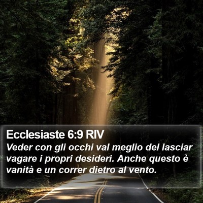 Ecclesiaste 6:9 RIV Bible Verse Image