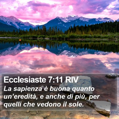 Ecclesiaste 7:11 RIV Bible Verse Image