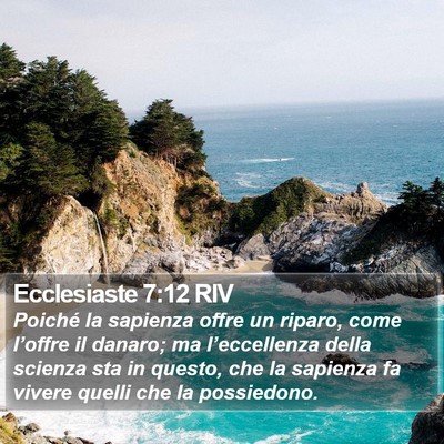 Ecclesiaste 7:12 RIV Bible Verse Image