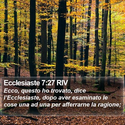 Ecclesiaste 7:27 RIV Bible Verse Image