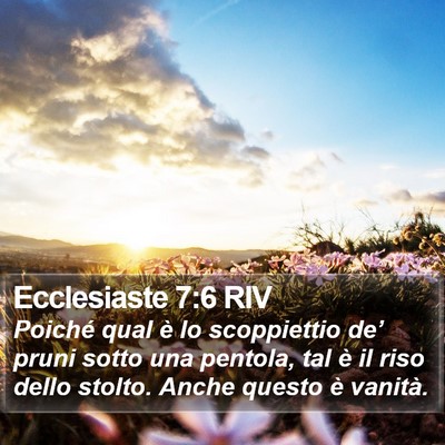Ecclesiaste 7:6 RIV Bible Verse Image