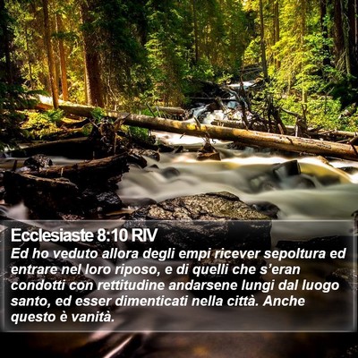 Ecclesiaste 8:10 RIV Bible Verse Image