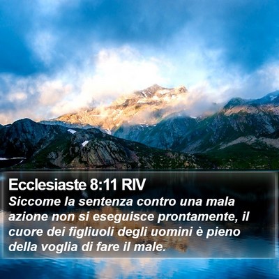 Ecclesiaste 8:11 RIV Bible Verse Image