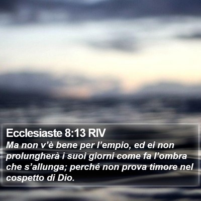 Ecclesiaste 8:13 RIV Bible Verse Image