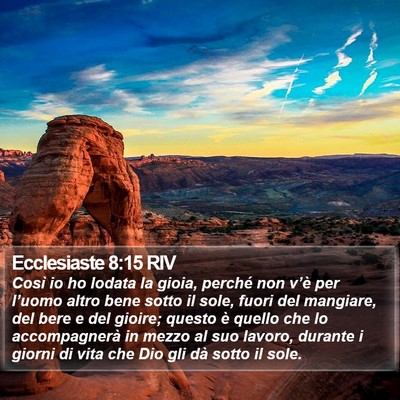Ecclesiaste 8:15 RIV Bible Verse Image