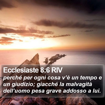 Ecclesiaste 8:6 RIV Bible Verse Image