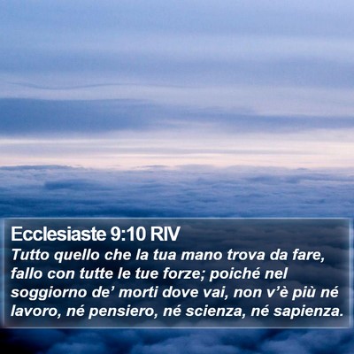 Ecclesiaste 9:10 RIV Bible Verse Image