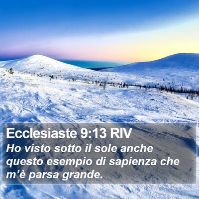 Ecclesiaste 9:13 RIV Bible Verse Image