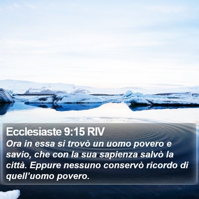 Ecclesiaste 9:15 RIV Bible Verse Image