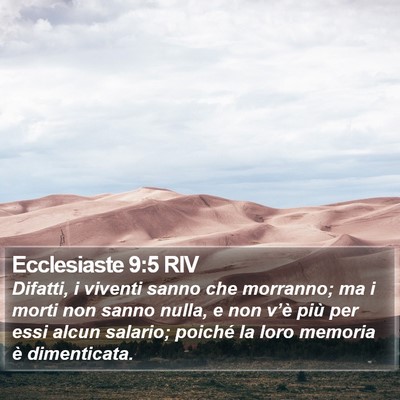 Ecclesiaste 9:5 RIV Bible Verse Image