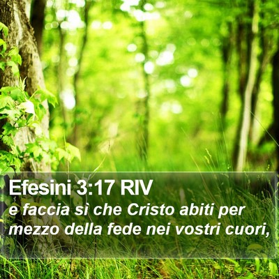 Efesini 3:17 RIV Bible Verse Image