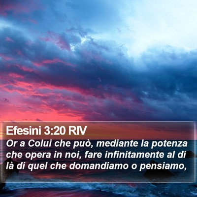 Efesini 3:20 RIV Bible Verse Image