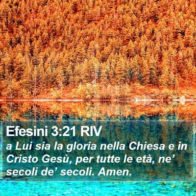 Efesini 3:21 RIV Bible Verse Image