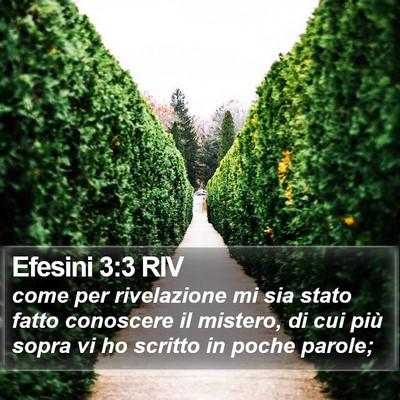 Efesini 3:3 RIV Bible Verse Image
