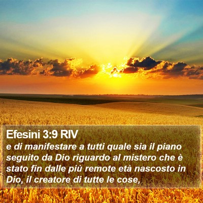Efesini 3:9 RIV Bible Verse Image