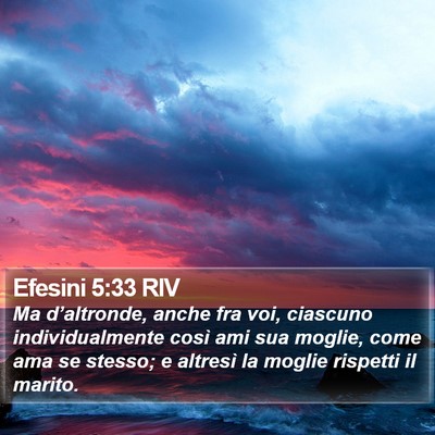 Efesini 5:33 RIV Bible Verse Image