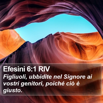 Efesini 6:1 RIV Bible Verse Image
