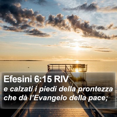 Efesini 6:15 RIV Bible Verse Image