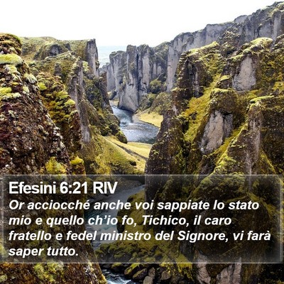 Efesini 6:21 RIV Bible Verse Image