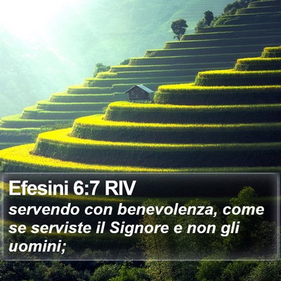 Efesini 6:7 RIV Bible Verse Image
