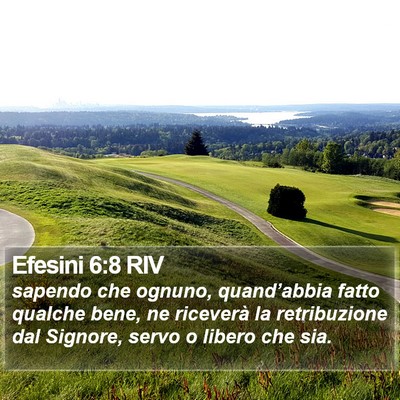 Efesini 6:8 RIV Bible Verse Image