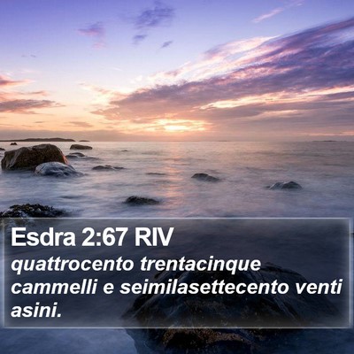Esdra 2:67 RIV Bible Verse Image
