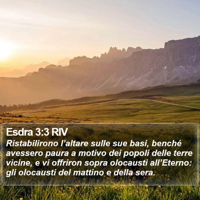 Esdra 3:3 RIV Bible Verse Image