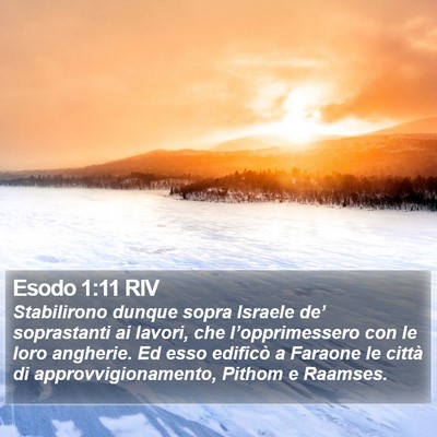 Esodo 1:11 RIV Bible Verse Image