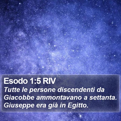 Esodo 1:5 RIV Bible Verse Image