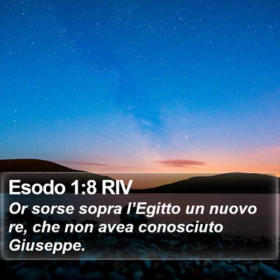 Esodo 1:8 RIV Bible Verse Image