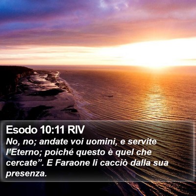 Esodo 10:11 RIV Bible Verse Image