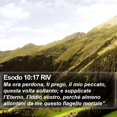 Esodo 10:17 RIV Bible Verse Image