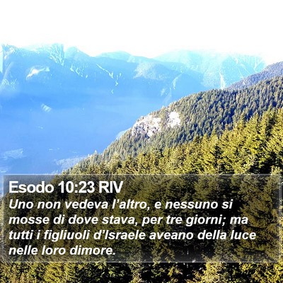 Esodo 10:23 RIV Bible Verse Image