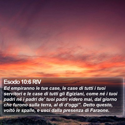 Esodo 10:6 RIV Bible Verse Image
