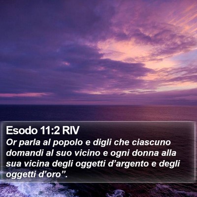 Esodo 11:2 RIV Bible Verse Image