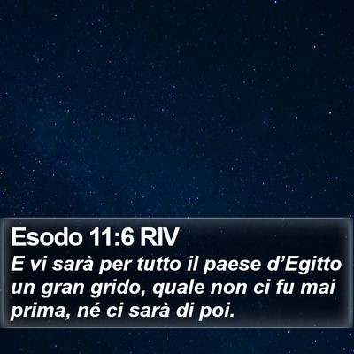 Esodo 11:6 RIV Bible Verse Image