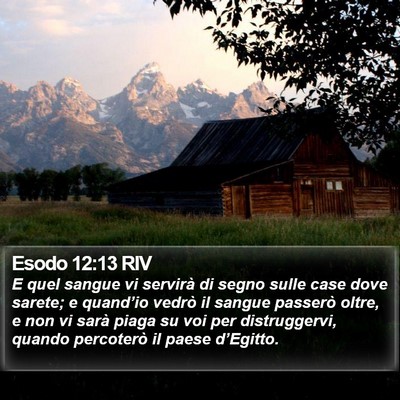 Esodo 12:13 RIV Bible Verse Image